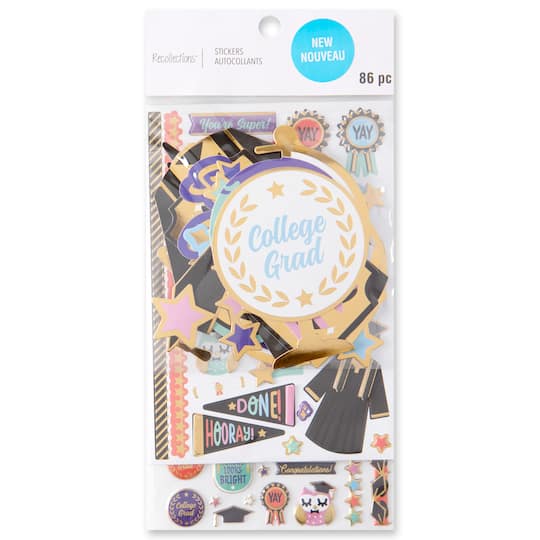 12 Pack: College Graduate Sticker Flip Pack by Recollections™